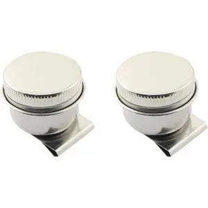 2PCS Stainless Steel Colour Palette Container Cup Straight Single Oil Pot with Clip Silver for Watercolour Painting Oil Painting Gouache DIY Crafts