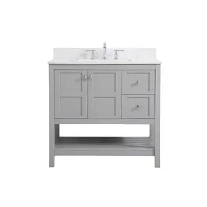 Theo Bathroom Vanity Set Gray