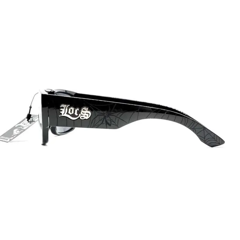 Spider Web Locs Sunglasses - Black Design, Stylish , Classic Style, Black Background with Web Design Accessorize