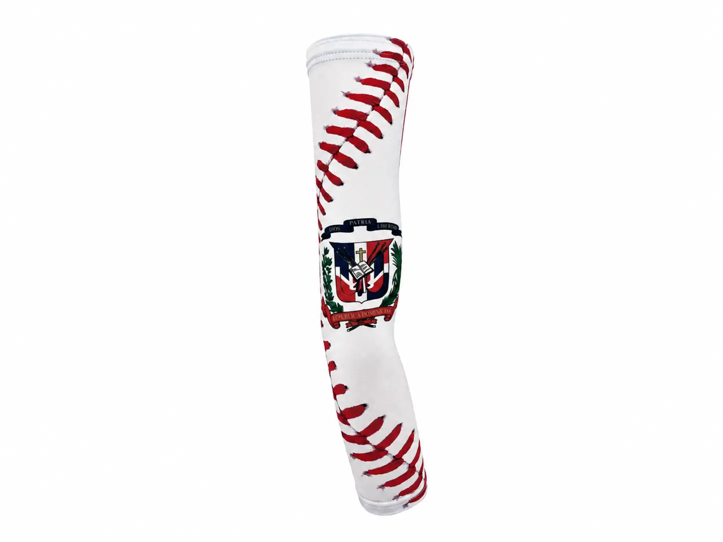 Dominican Flag Compression Arm Sleeve - Adult & Youth Sizes, UV Protection - for Sports Training, Baseball, Basketball