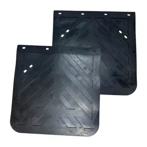 Rubber Mud Flap Chevron 24"x24" Durable Rubber Mud Flap with Chevron Pattern for Superior Mud Protection and Stylish Appearance for Semi Trucks and Dump Trucks