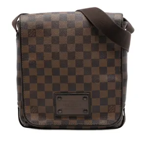 Pre-owned Louis Vuitton Canvas Coated Travel Bags Brooklyn Handbag Damier PM by Rebag