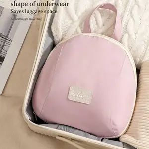 Travel Essential Lingerie Storage Bag, Zipper Closure Dustproof, Portable Design for Bras, Underwear, Socks, Ideal for Trips & Camping