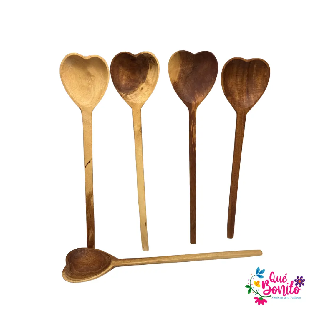 Natural Heart Wood Spoon Hand Crafted Very Unique