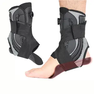 Adjustable Knob Ankle Brace Support Strap Ankle Compression Ankle Brace for Sprained Ankle Ankle Instability and Post-injury Rehabilitation Stability Splint for Basketball Running and Everyday Activities Suitable for Men and Women