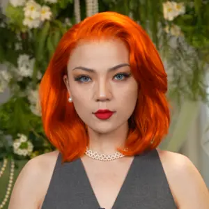 FF WIG Special Customized Ginger Bob Braid Raw Human Hair Glueless Wig 10 Inches 7*5 Pre-Cut HD Lace 250% Density Pre-C part Special Styled Wear Go Wig With Special Drawstring Beginner Friendly #FFWIG