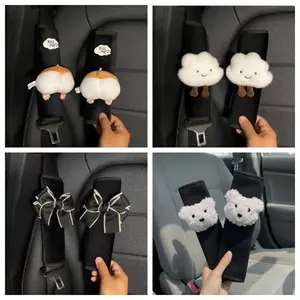 Seat Belt Shoulder Covers 2PCS - Soft Plush Cozy Warm Car Shoulder Pads, Cute Design, Extended Universal Fit for Cars & SUVs, Women's Winter Car Accessories, Daquan Auto Supplies