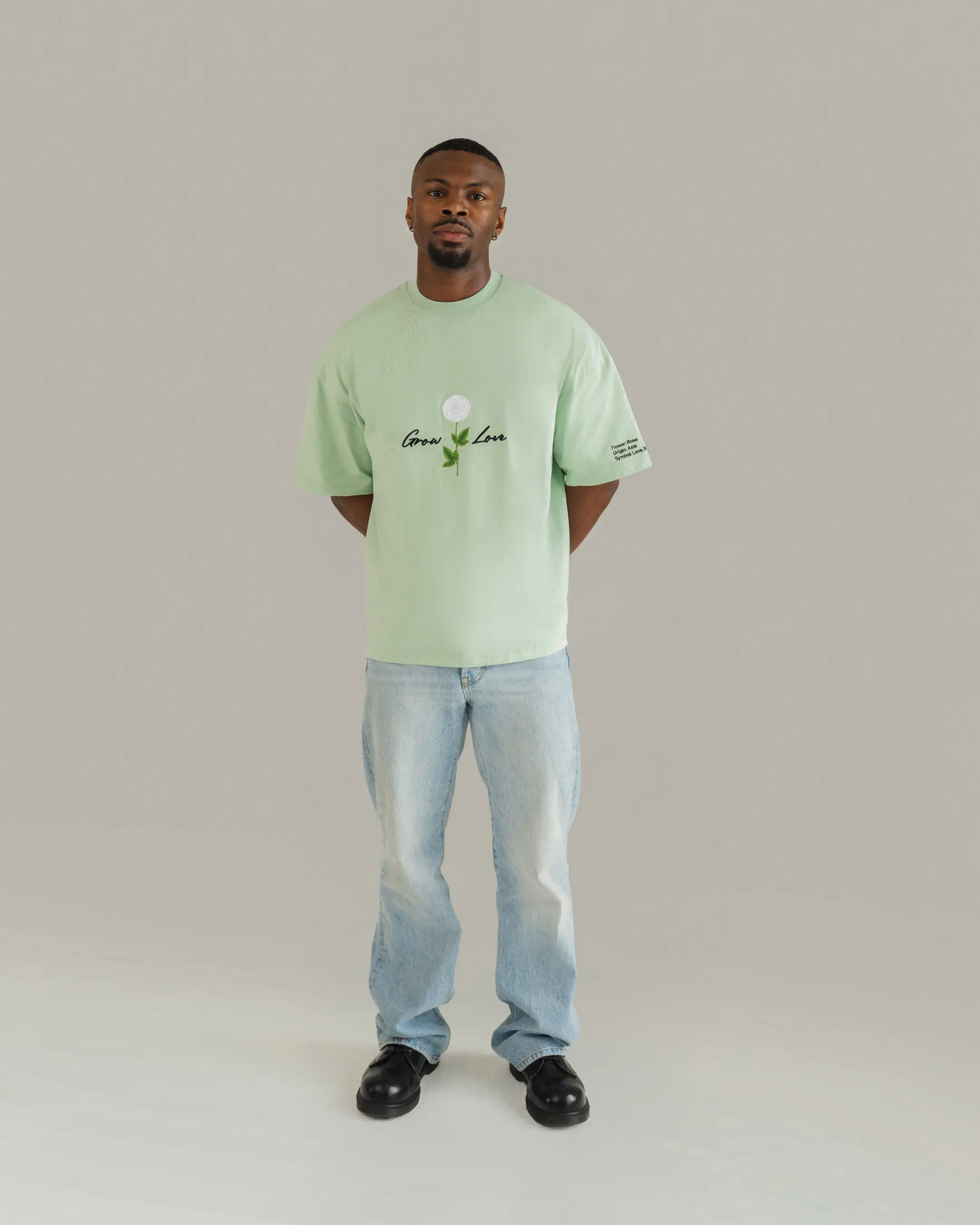 Sage Green Box Tee – In Between Bloom (Shirt Only)