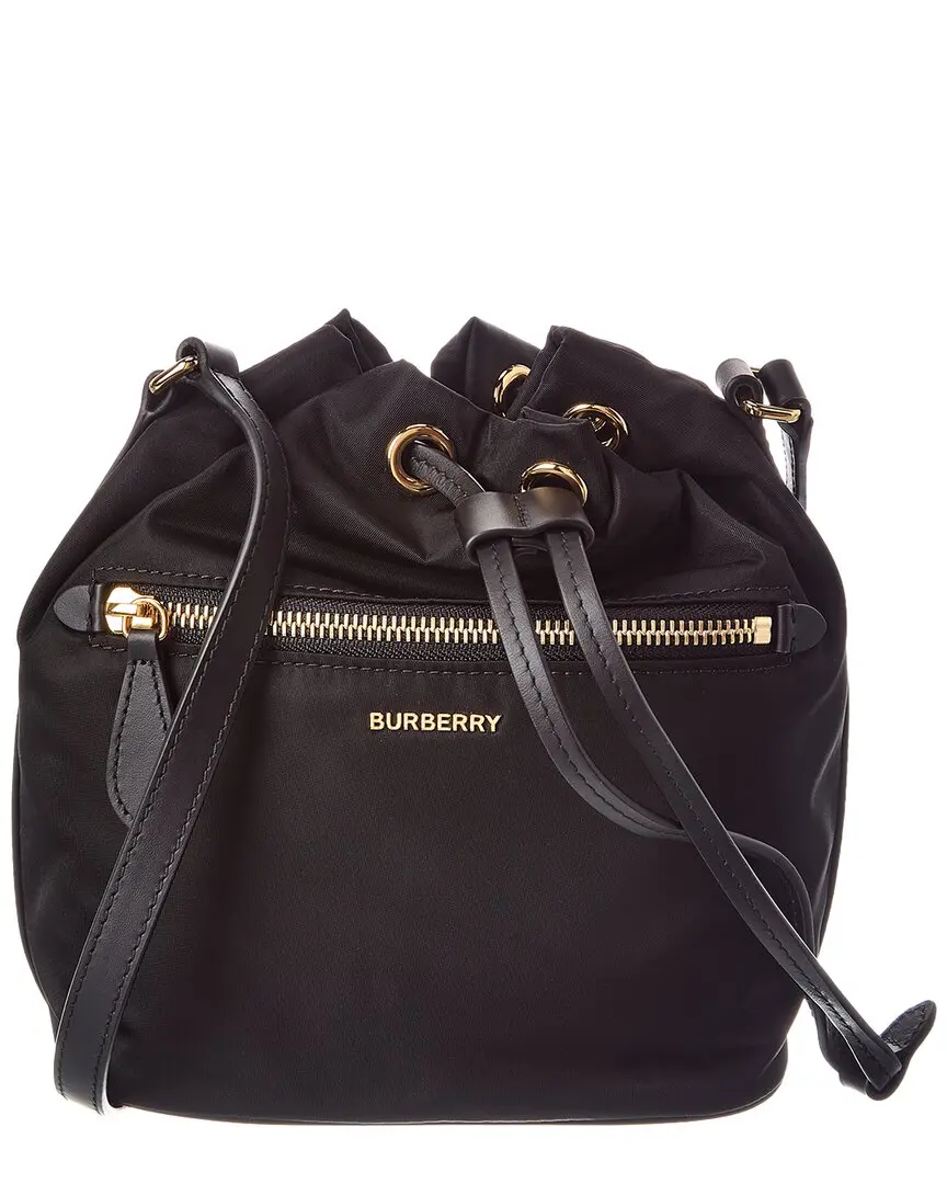 Burberry Drawstring Nylon Bucket Bag