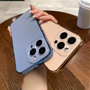 Suitable for IPhone 16/15/14/13/12 Pro Max Plus High-quality Mobile Phone Case, Electroplated Original Color Anti-fall Protective Cover Protection Protector Smartphone Iphone 16 Pro Case Cellphone Shockproof