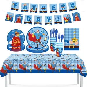 [Father's Day] "Superman Dad: The Strongest Wall" Birthday Party Decoration Set — Banner, Cake Toppers, Balloons, & Party Favors | Create a Warm and Wonderful Celebration Acrylic Sign