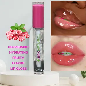 PEPPERMINT HYDRATING  LIP GLOSS- All Natural and Cruelty-Free - Makeup, Lipstick Glossy Lip Care Lipstick Makeup argan oil lip gloss, aloe vera lip gloss vegan lip gloss, glossy moisturizing lip gloss Lip Care Glossy Hydrate Moisture