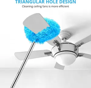 2026 NEW Extendable Microfiber Ceiling Fan Duster - Long Handle, Dust-Locking, Reusable & Machine Washable, Effortless Cleaning Brush for High Ceilings & Ceiling Fans, Ceiling Fan Cleaner,christmas gifts