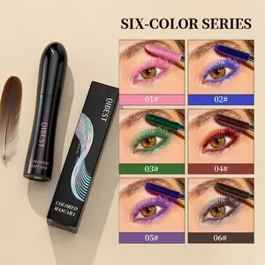Colorful Curling Mascara, Dense Volumizing Waterproof Quick-Dry Lash Extender, Multi-Color Makeup Long-Lasting Lash Styling Tool, Perfect for Parties