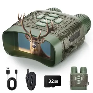 2.5k Night Vision Device, 48mp Night Vision Telescope, 10x Zoom, 5000mah Battery, 32GB Card Included, Infrared Vision, 1300ft Range, Night Vision Monocular