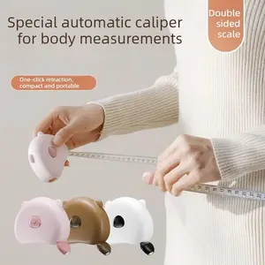 Mini dedicated measuring hip tape measure, household girth ruler, automatic 3D fitness waist and bust tape, precise three-dimensional measuring tape
