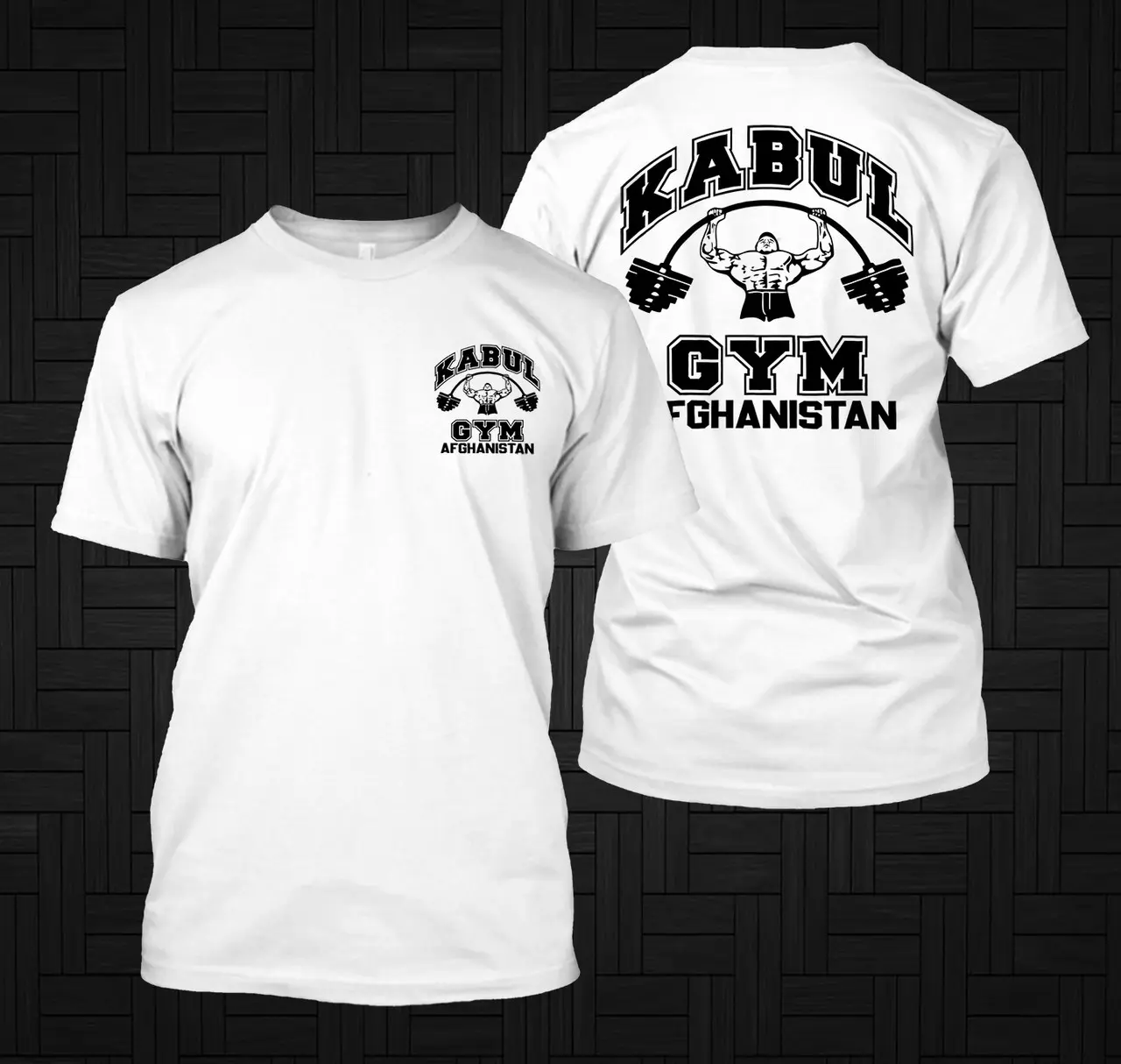 Kabul Gym Afghanistan Graphic Tee | US Military Veteran Workout T-Shirt  Breathable Cotton Menswear Oversized Streetwear