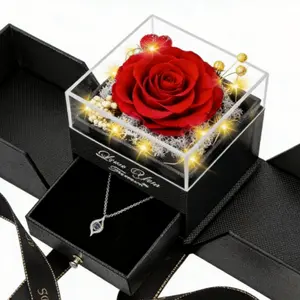 I Love You Box Packs, Eternal Flower Gift for Anniversary and Valentine's Day, Long-Lasting Bloom in Luxury Box, Romantic Surprise for Wife, Girlfriend, Women