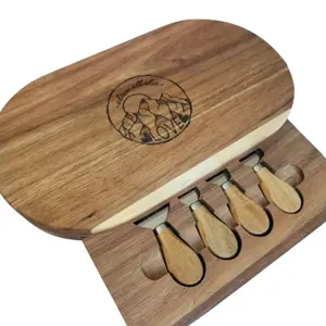 Cheese Board & Knife Set, Custom Charcuterie Board Set. Wedding, Housewarming, Christmas Gift. Cutlery Tableware Wood Engraved