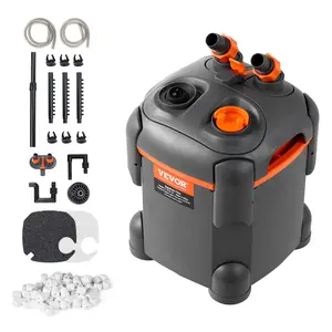 TikTokShopBlackFridayVEVOR Aquarium Filter 172GPH, Canister Filter 30 Gallon, Ultra-Quiet Internal Aquarium Filter with UV Protection, Submersible Power Filter with Multiple Function for Fish Tanks, 8W