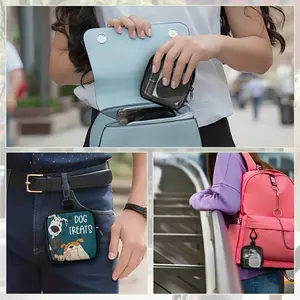 Zippered Dog Training Snack Bag - Portable Polyester Pet Snack Bag, Suitable for Outdoor Activities and Walking, Colorful Design, Single sided Printing, One side Transparent, Essential for Dog Walking | Vibrant Dog Accessories | Durable Zippered Closure