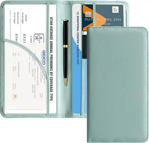 Car Registration and Insurance Holder - Vehicle Glove Box Car Organizer,Auto Truck Comparment Accessories Case with Magnetic Closure for Essential Document,Driver License,Cards