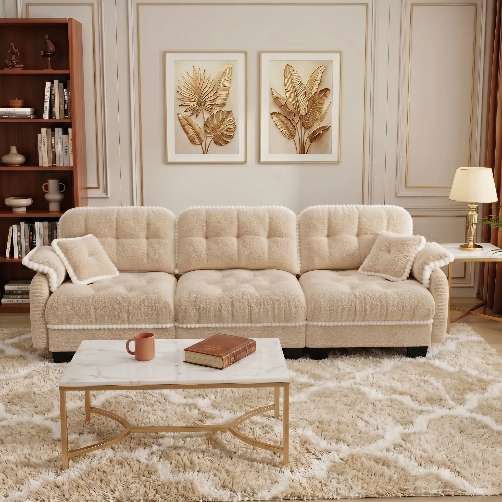 Cream Beige & 3 Seat