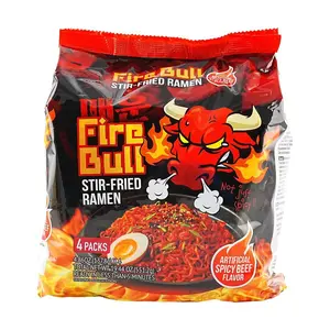 FIRE BULL STIR Spicy Beef Fried Ramen 4pk