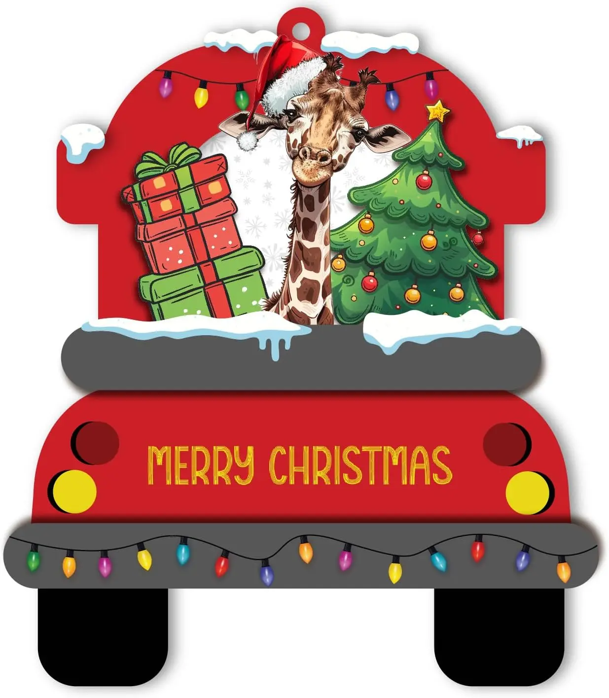Giraffe Christmas Ornament, Ornament for Christmas Tree Decor,  Animal Holiday Decor, Kids Stocking Stuffer
