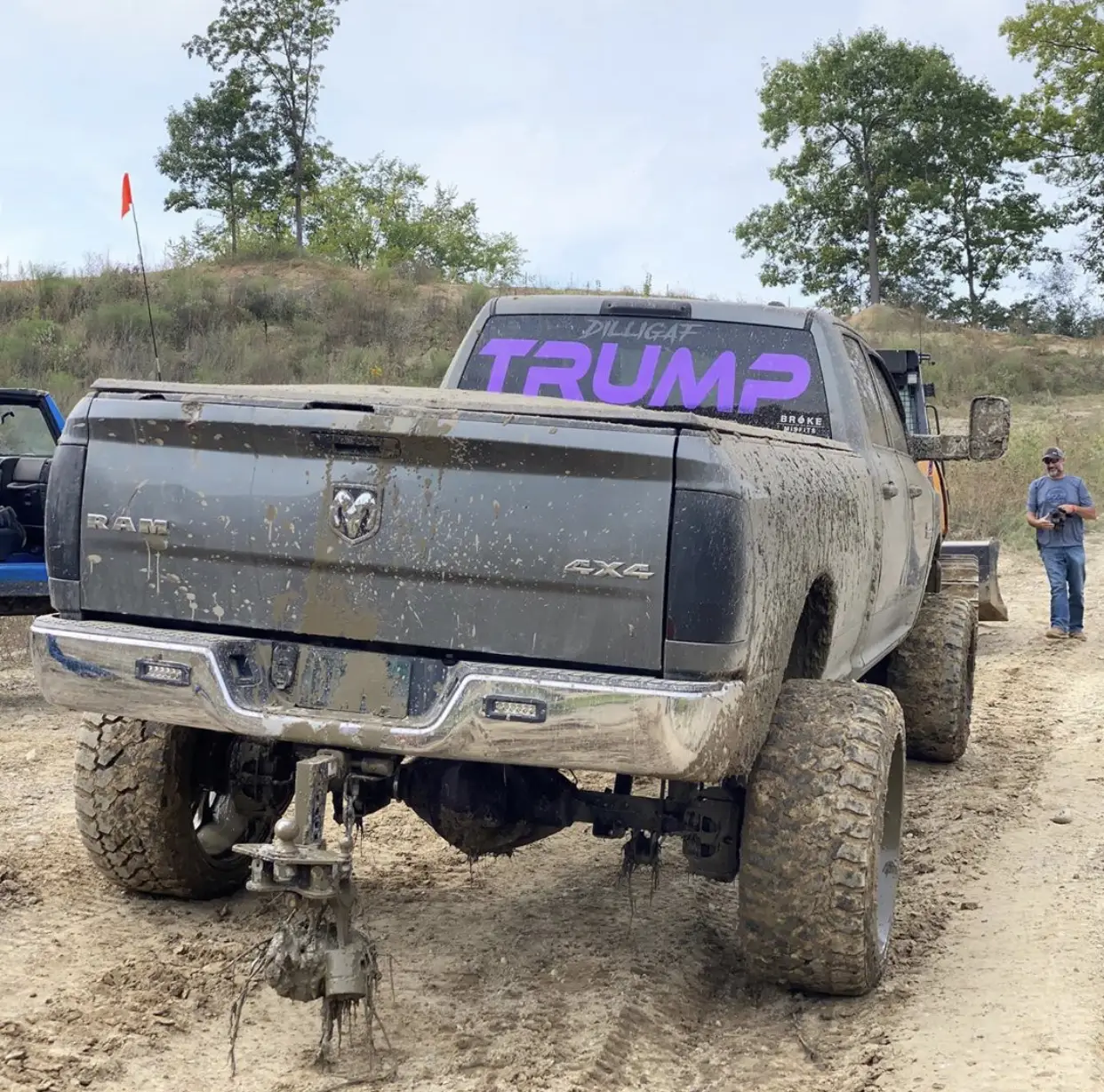 Oversized TRUMP Sticker, (8 sizes) 2-pack Options, Blue Collar, Custom Decal, Bumper Sticker, Window Graphic, Car, Truck, SUV, Diesel