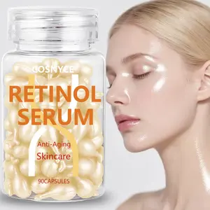 Cosnyce Retinol Infused Facial Serum Capsules with Hyaluronic Acid, Moisturizing Formula Skincare, Hydrating, Firming Effect, Brightening Face Treatment and Skin Care Products