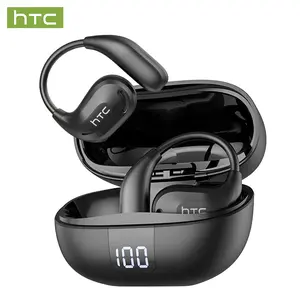 HTC NE47 OWS Wireless Bluetooth 6.0 Earphones HIFI Sound Quality Light-Weight Headphones Waterproof Wireless Earphones | Suitable for Office, Sports, Study and Audio Calls | Built-in Microphone | Earphones