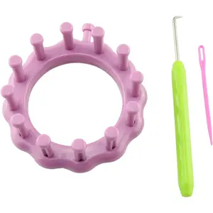 1Set Knitting Device Round Knitting Loom Plastic Hat Weaving Looms Kit DIY Yarn Knitting Tool for Sweater Socks Leg Warmers
