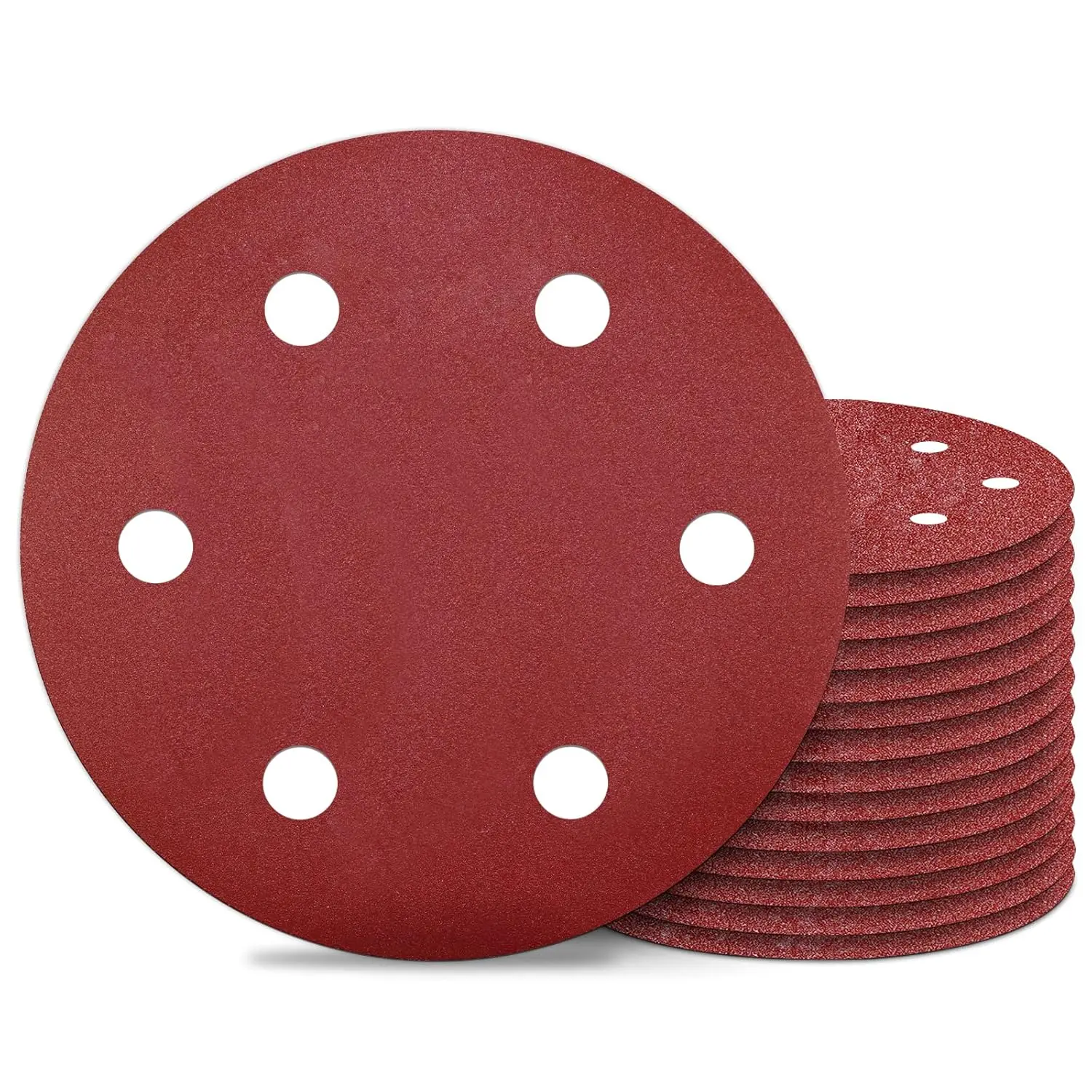 9 Inch 6 Hole Sanding Discs 240 Grit Hook and Loop for Drywall Sander 15 count