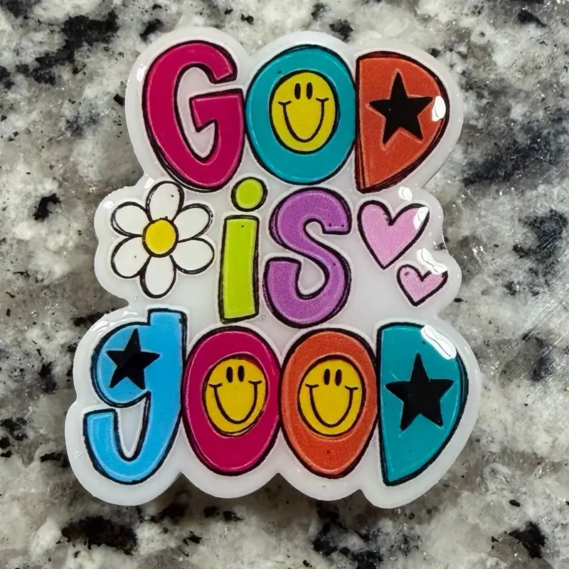 2” Groovy “God is Good” Bag Charm