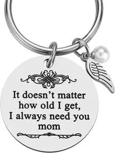 [Elegant mom keychain]Mother's Day Gifts from Daughter Son for Mom Birthday Valentine's Day Christmas Gifts Mom Keychain Mother Keyring