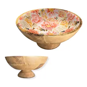 Oranges 12" Decorative Pedestal Bowl