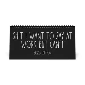 Desktop Calendar, 2025 Funny Office Humor Life Hacks, White Elephant Gag Gift, Coworkers Employees Best Friend Gift, Sarcastic Desk Decor