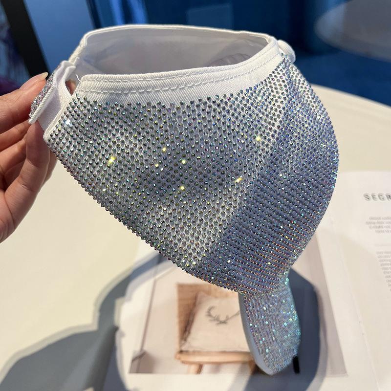 Full Rhinestone Baseball Cap - Glimmering Crystal Bedazzled Bling Bling Hat, Fashionable Unisex Dome, All-Season Shimmering Sunshade Accessory for Men and Women, All-Day Sparkle Statement Piece