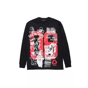 Kammile Black/White Long Sleeve Graphic T-Shirt