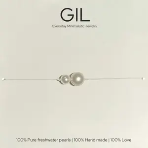 GIL B.011 Bracelet - Real Natural Fresh Water Pearls Handmade Jewelry Accessory for Women's Fashion