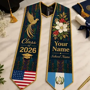 Personalized Guatemalan American Flag Graduation Sash 2026, Guatemala Heritage Graduation Stole, Guatemalan Graduation 2026, Grad Gifts