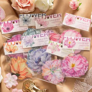 Transparent Flower Stickers Set 80Pcs Cartoon Floral Decals for Journals, Laptops & Luggage  for Scrapbooking,Junk Journals,Phone Case,Planner,Albums - Tools & Hardware.