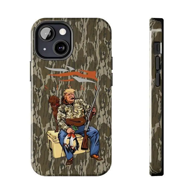 Camouflage Hunter Trump Colection Themed Phone Case Premium Matte Texture, Protection, Shockproof, Anti-Drop, Anti-Fingerprint For IPhone 17-12, Pro Max, Pro Plus, and Samsung S25-22 Protection Safety 1