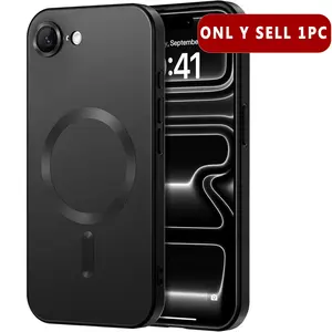Magnetic for iPhone X XS XR XS Max 7 8 SE2 SE3 7Plus 8Plus 16E 17 16 15 14 13 12 11 Pro Max Case Casing Soft Slim Fit Anti-Fingerprint Sleek Shockproof Protective Phone Case Cover with Camera Protection Compatible with Accessories
