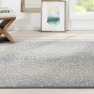 Momeni 100% Wool Rectangle Indoor Area Rug, 2' X 3', Hand-Tufted Luxury Safari Animal Print with Ombre Effect for Living Room, Bedroom, and Sitting Areas