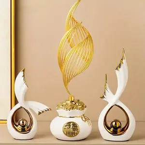 1/2pcs Home Decoration Statues, Simple Style Design, Holiday Decorations, TV Cabinet Decorations, Wine Cabinet Decorationsgraduation gifts bedroom decor