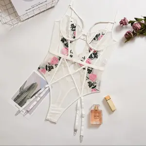Hidden Treasures Lingerie lingerie one piece with garter straps attached Underwear Womenswear  Comfortable