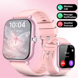 Smart Watch with Wireless Calling & Dialing, 180mAh，Multiple Sports Modes, Pedometer,App Notifications, Alarm Reminder and Music Playback, Compatible with iPhone and Android, Multifunctional Smart Watch，Sports Smartwatches，GIFT for Women and Men