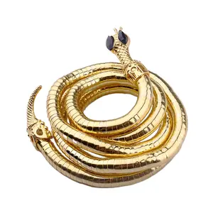 Punk Snake Choker Flexible Multilayer Metal Snake Necklace Bracelet Jewelry
